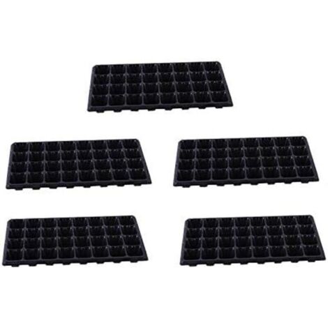 Godets de semis en pulpe biodégradable – Bac à germination 32 alvéoles avec mini-serre, lot de 5 pièces (1/4)