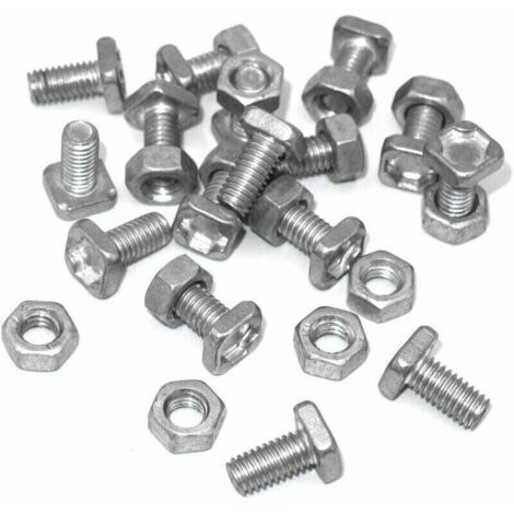 Lot de 50 écrous et boulons en acier zingué pour serre jardin – kit complet avec filetage métrique M4 à M8 (1/4)