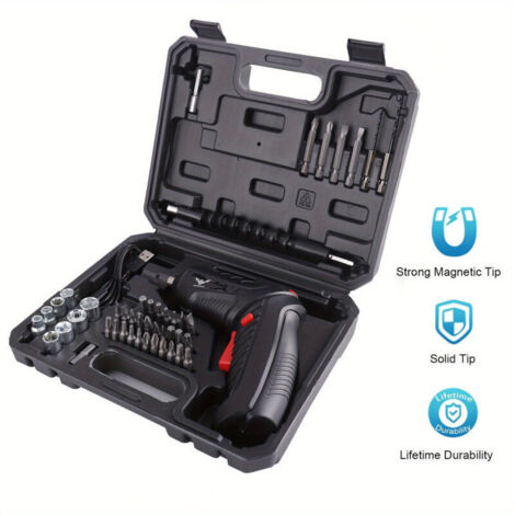 Tournevis électrique sans fil rechargeable 3,6 V – 3,5 N·m, embout rotatif pour bricolage et réparations domestiques (1/4)