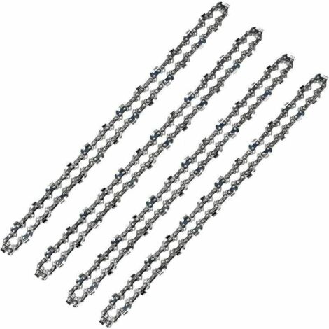 Chaîne de tronçonneuse 52 maillons – Pas 3/8" LP, jauge 0,50" (1,3 mm), faible rebond – Lot de 4 pour guide 14" (35 cm) (1/4)