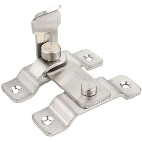 Boulon intérieur en acier inoxydable 304 massif, finition brossée, loquet à bascule 90° – Lot de 1 pièce (1/4)
