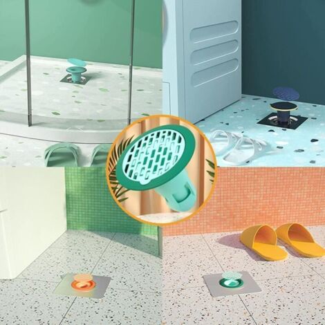 4 Raccords Anti-Odeurs pour Drain de Douche – Caoutchouc Élastique, Sans Filtre, Lot de 4 – Pour Salle de Bain (1/3)