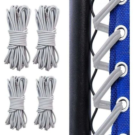 4 cordons élastiques de rechange pour chaise zéro gravité – gris, lot de 4, compatible Lafuma (1/4)