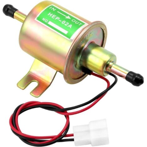 Pompe électrique 12 V en laiton pour essence et diesel – Modèle HEP-02A – Robuste, étanche et universelle (1/4)
