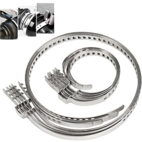 Colliers de cardan universels – Lot de 10 (5 grands + 5 petits) pour soufflets de transmission, acier inoxydable, facile à installer (1/4)
