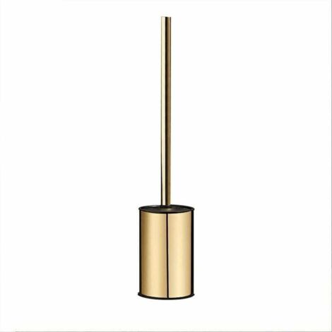 Brosse de toilette murale ronde en acier inoxydable 304 dorée – design élégant et résistant pour salle de bain (1/4)