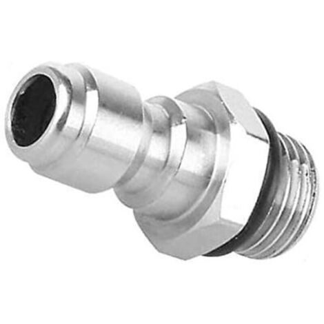 Raccord rapide 1/4" (14 mm) mâle vers 1/4" – Adaptateur pulvérisateur de savon pour laveuse haute pression – Métal résistant (1/4)