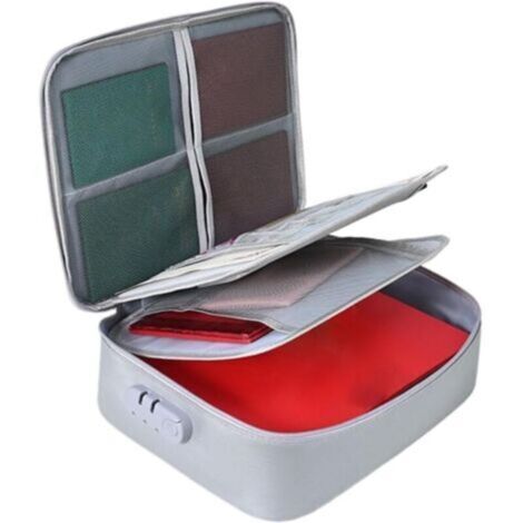 Coffre-fort ignifuge et étanche avec serrure à combinaison – Protection optimale pour documents, bijoux, cartes bancaires et objets de valeur