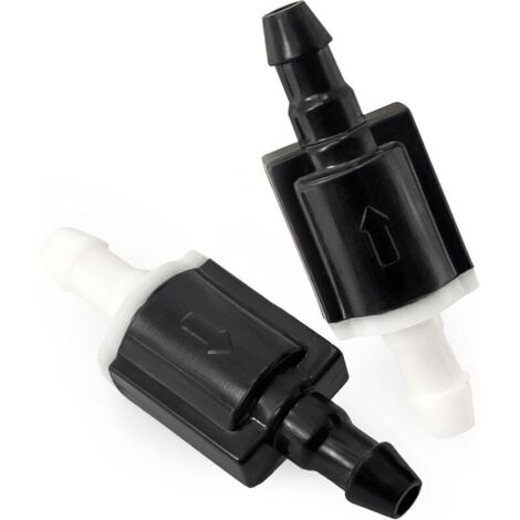 Lot de 2 buses de lave-glace avant noir avec clapet anti-retour universel – Modèle 85321 / 26020 (1/4)