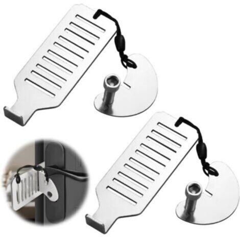 Verrou de porte intérieure portable sécurisé – Bloque-porte anti-effraction pour hôtel, maison ou voyage, acier renforcé, 1 pièce (1/4)