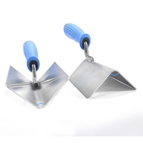 Truelle d’angle intérieure/extérieure en acier inoxydable – Lot de 2 spatules angulaires professionnelles, hautes performances (1/4)