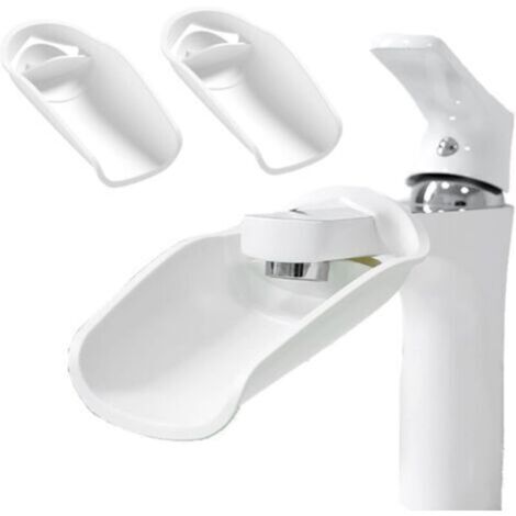 Rallonges de robinet enfant en plastique blanc – Lot de 3 pour lavage des mains facile des bébés et jeunes enfants (1/4)