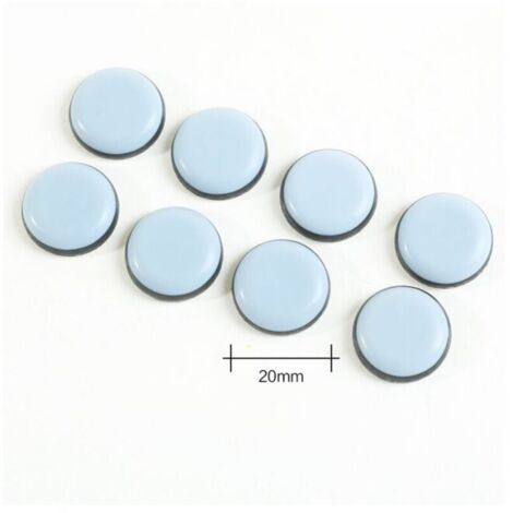 Patins coulissants autocollants pour meubles – Lot de 24 pièces rondes en caoutchouc souple, diamètre 20 mm, idéaux pour chaises, canapés et armoires (1/4)