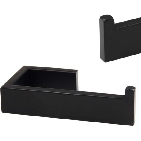 Porte-papier mural en acier inoxydable 304 brossé, noir 14,5 cm – design épuré pour salle de bain et cuisine (1/4)