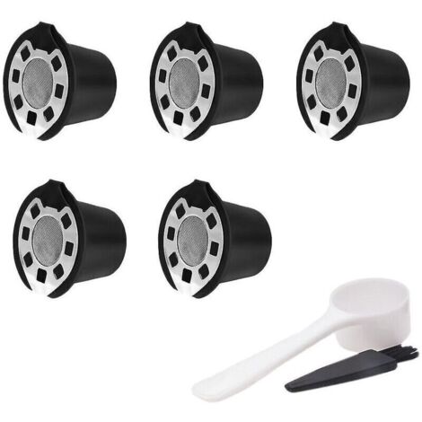 Filtres à café réutilisables en acier inoxydable – Lot de 5 pour capsules rechargeables compatibles machines Nespresso (1/4)