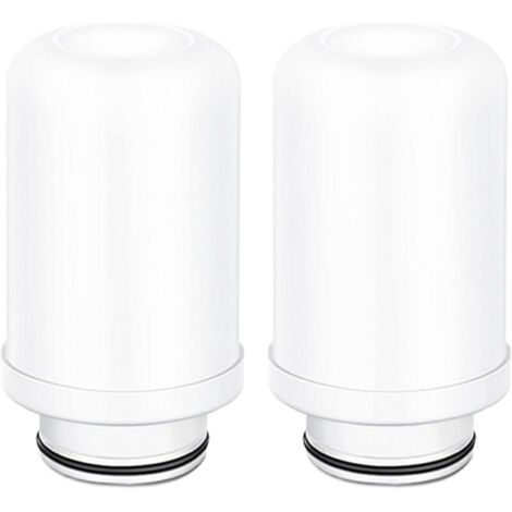 Cartouches de rechange pour filtre à eau robinet – 2 unités en céramique + charbon actif, compatibles avec systèmes de filtration domestiques (1/4)