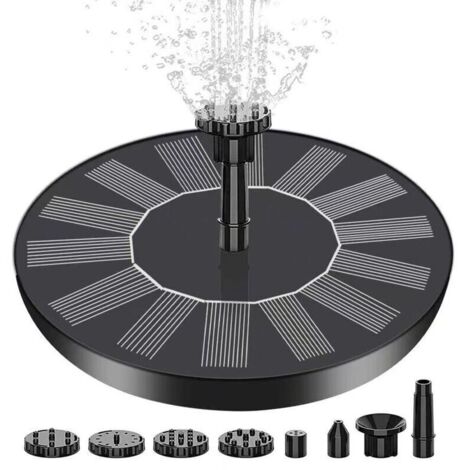 Pompe solaire pour bassin décoratif – Idéale pour bains d’oiseaux, jardins et petits étangs – Débit 300 L/h, sans fil, silencieuse