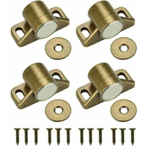 Fermeture magnétique pour placard – Lot de 4 aimants puissants avec 4 rondelles et 12 vis incluses – Montage facile (1/4)