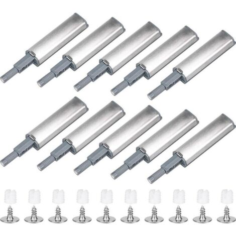 Poussoir magnétique sans poignée pour meubles – 10 pièces, système push-to-open silencieux et amorti pour placards, tiroirs et armoires (1/4)