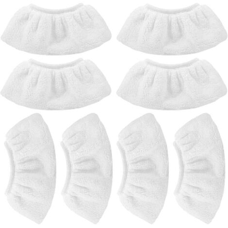 Bonnettes microfibre pour nettoyeur vapeur – Lot de 8 pièces compatibles avec modèles SC1 à SC5, idéales pour le ménage quotidien (1/4)