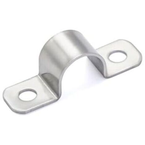 Clips de câble en acier inoxydable 304 – Lot de 20 fixations miniatures à 2 trous pour tubes et câbles électriques (1/4)