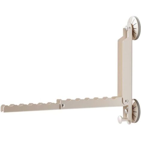 Étendoir mural pliable 90° en acier carbone avec ventouse – idéal pour salle de bain, buanderie ou porte, facile à installer et compact (1/4)