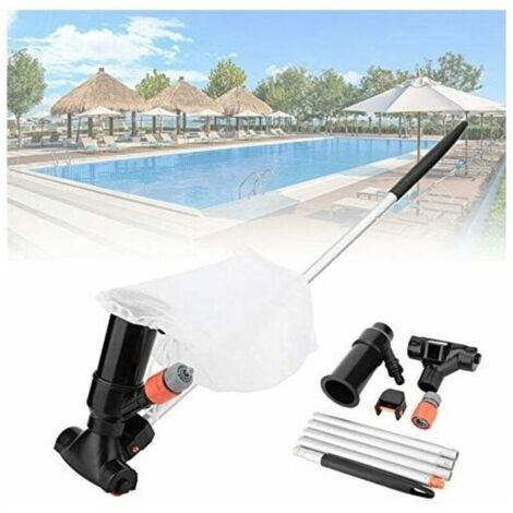 Aspirateur de piscine portable 5 pièces avec connecteur d’aspiration – nettoyeur sous-marin léger et facile à transporter (1/4)