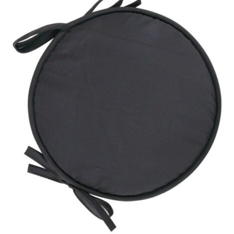 Coussins d’assise ronds – Lot de 4 – Gris foncé – Polypropylène résistant – Pour chaises de salle à manger, jardin ou bureau (1/4)