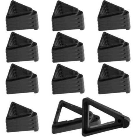 Pieds de pot de fleurs triangulaires en terre cuite – Lot de 40 supports discrets pour jardinières extérieures et intérieures (1/4)