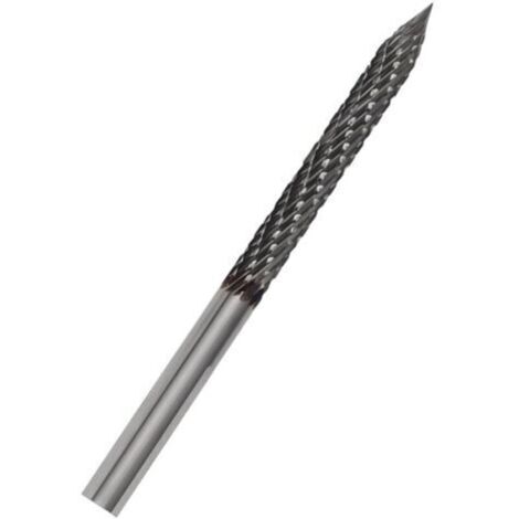 Fraise carbure pour réparation de pneus – 6 mm × 88 mm, acier tungstène, tête rotative pour perceuse pneumatique (1/4)
