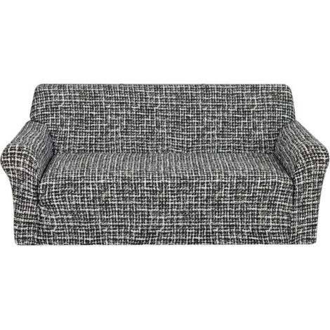 Housse de canapé 3 places extensible et élastique – Kaluo – universelle avec accoudoirs, pour canapés jusqu’à 240 cm (1/4)