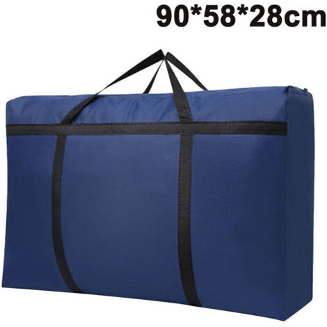 Sac de rangement grand volume 150 L avec fermeture éclair, pliable et résistant, poignée renforcée pour couettes et vêtements (1/4)