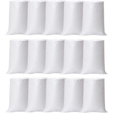 Sacs à gravats réutilisables – Lot de 15 pièces en polypropylène renforcé, dimensions 60 x 100 cm, résistants au sable et à la terre