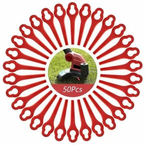 Lames de rechange pour coupe-bordure sans fil – Lot de 50 pièces compatibles Ferrex FAR 20-i, acier trempé haute résistance (1/3)
