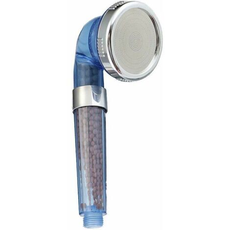 Pommeau de douche haute pression anti-calcaire avec filtre 3 étages et 3 billes minérales remplaçables, économie d’eau (1/4)