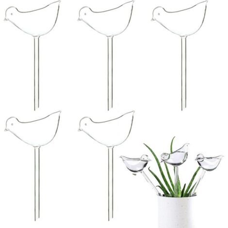 Arroseurs automatiques pour plantes – Lot de 5 dispositifs transparents en plastique résistant, système d’irrigation goutte à goutte (1/4)