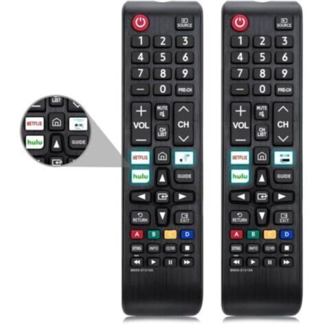 Télécommande universelle pour TV Samsung – Lot de 2 modèles compatibles Netflix & Hulu, fonction IR, remplacement fiable (1/4)
