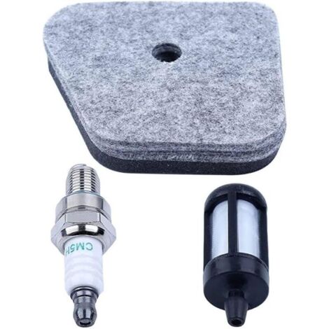 Kit de carburateur et filtre à air pour tondeuse à gazon – compatible Stihl FS87, FS90, FS100, FS110, FS130 – 4 pièces (1/4)