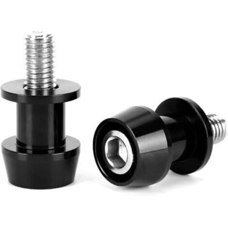 Support de fixation CNC pour moto, 2 pièces M8, protection bras oscillant, noir – Adaptateur course haute précision (1/4)