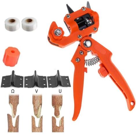 Ciseaux de greffage manuels pour fruitiers – Outil de jardinage précis en acier inoxydable, lame affûtée, poignées ergonomiques (1/4)