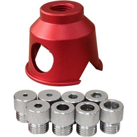 Guide de perçage vertical pour bois – Localisateur d’angles droits pour meubles, précision mm, aluminium robuste, livré avec 4 embouts
