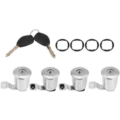 Serrure de porte voiture Berlingo 2002 – Ensemble 4 barillets avec clés compatibles Partner, Xsara – Référence OEM 252522 (1/4)