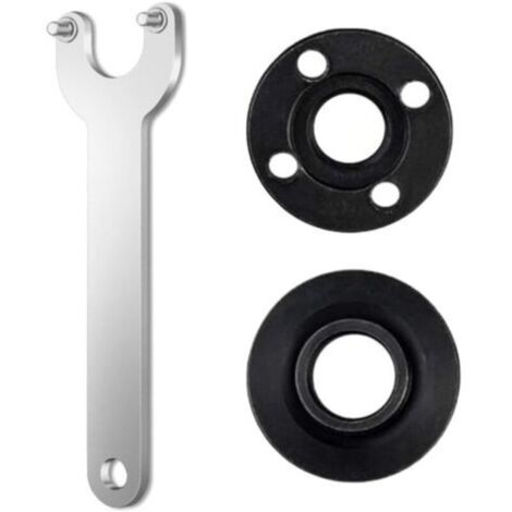 Clé universelle pour meuleuse d'angle 125 mm – Lot de 3 clés avec bride, en acier trempé, compatibles avec toutes les disqueuses (1/4)