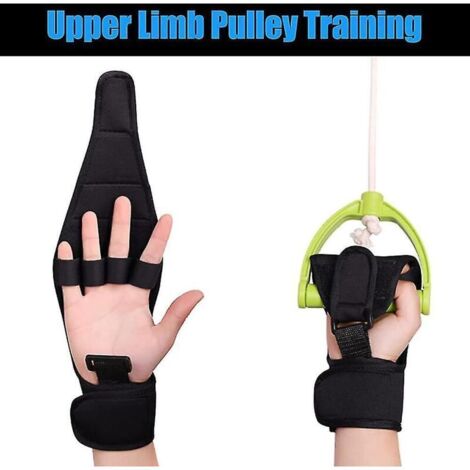 Gants de rééducation anti-spasticité pour doigts – Noir, taille unique, en néoprène respirant, lot de 1 paire