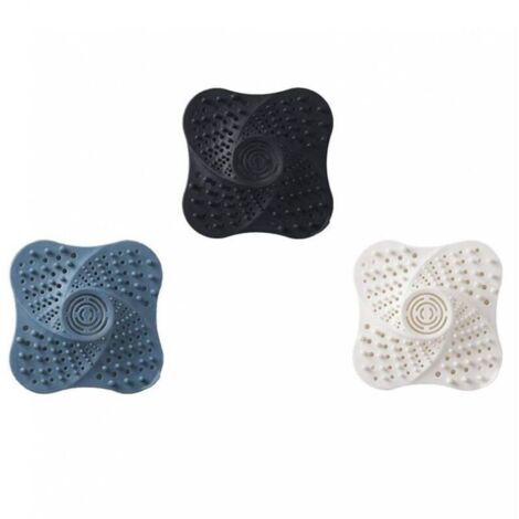 Couvercle de vidange sol et douche – 3 pièces, filtre anti-cheveux en acier inoxydable, compatible tous systèmes de drainage (1/4)
