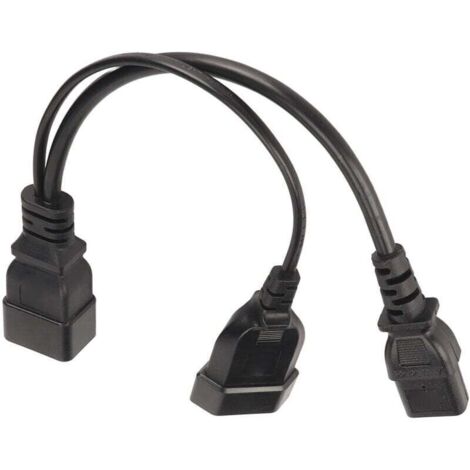 Cordon d’alimentation IEC 320 C13/C20 femelle, séparateur en Y, 32 cm, câble haute qualité pour serveurs et UPS (1/4)