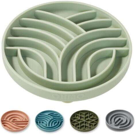 Gamelle Anti-Glouton pour Chat et Chien – 60 g, en Silicone Alimentaire avec Fond Antidérapant et Ventouse, Motif Arbre de Vie (1/4)