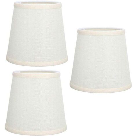 Abat-jour de table artisanal – Lot de 3 petits modèles en tissu doux haute transmission, ultra résistant et sécurisé (1/4)