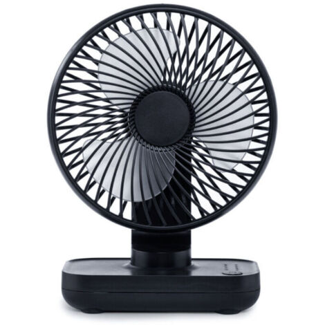 Ventilateur de bureau USB silencieux avec batterie 4000 mAh, 4 vitesses réglables, compact et rechargeable – idéal pour bureau ou voyage (1/4)