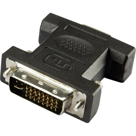 Adaptateur DVI mâle vers VGA femelle noir – Modèle RF-4212222, câble 24+5 broches, compatible Windows 7/10/11 (1/2)